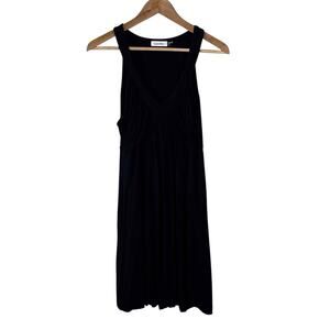 Women's Calvin Klein Sleeveless Ruched Sleeveless Mini Tank Dress Black Size 14